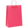 Sacos de papel 250 unid com alças rosa 26x12x35 cm 4