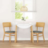 Sillas de comedor con cojines 2 uds madera maciza caucho 3
