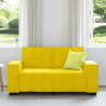 Sofá de 2 lugares veludo 120 cm amarelo 3