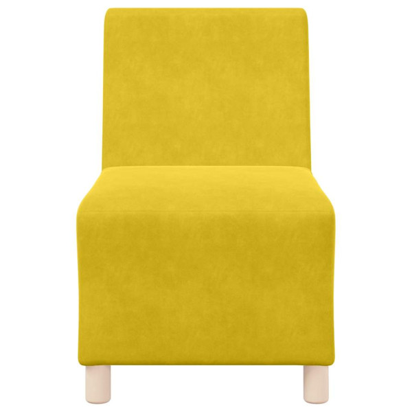 Sillón de terciopelo amarillo 55 cm M 4