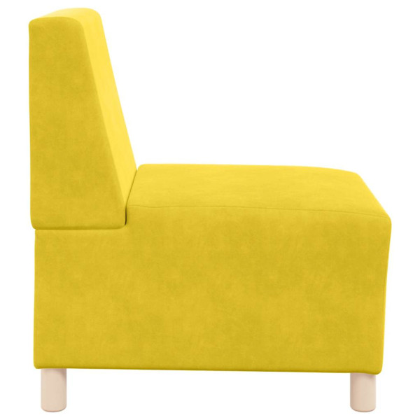 Poltrona sem braços 55 cm veludo amarelo M 5