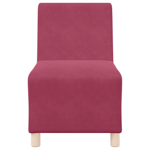 Poltrona sem braços 55 cm veludo vermelho-tinto M 4