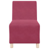 Poltrona sem braços 55 cm veludo vermelho-tinto 4