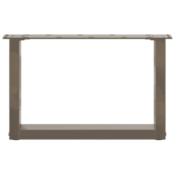 Pés para mesa de centro em formato de U. 2 peças. aço natural. 50x(30-31) cm. aço M 5