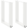 Pés para mesa de centro em formato de U. 2 peças. branco. 38x(42-43) cm. aço 1