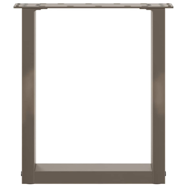 Pés para mesa de centro em formato de U. 2 peças. aço natural. 28 x (42-43) cm. aço M 5