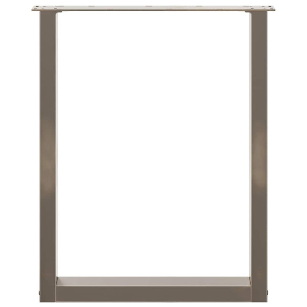 Patas mesa centro forma U 3uds acero natural 70x(72-73)cm acero M 5