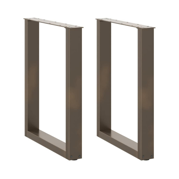 Patas mesa centro forma U 2uds acero natural 70x(72-73)cm acero D