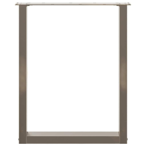 Pés para mesa de jantar em formato de U. 2 peças. aço natural. 70x(72-73) cm. aço M 5