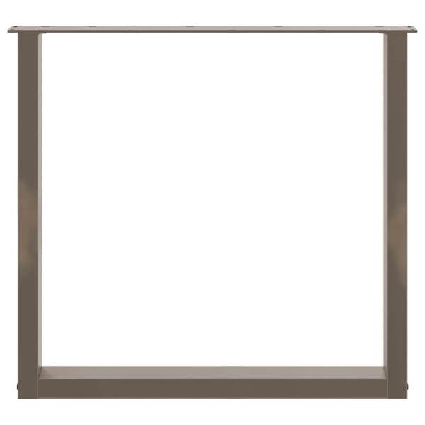 Pés para mesa de jantar em formato de U. 2 peças. aço natural. 80x(72-73) cm. aço M 4