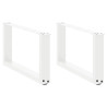 Patas de mesa de centro forma U 2uds acero blanco 70x(30-31) cm 1
