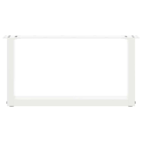 Patas de mesa de centro forma U 2uds acero blanco 70x(30-31) cm M 5