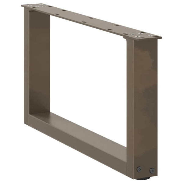 Pés para mesa de centro em formato de U. 2 peças. aço natural. 70 x (30-31) cm. aço M 4