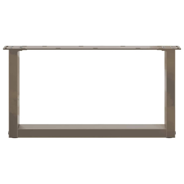 Pés para mesa de centro em formato de U. 2 peças. aço natural. 70 x (30-31) cm. aço M 5