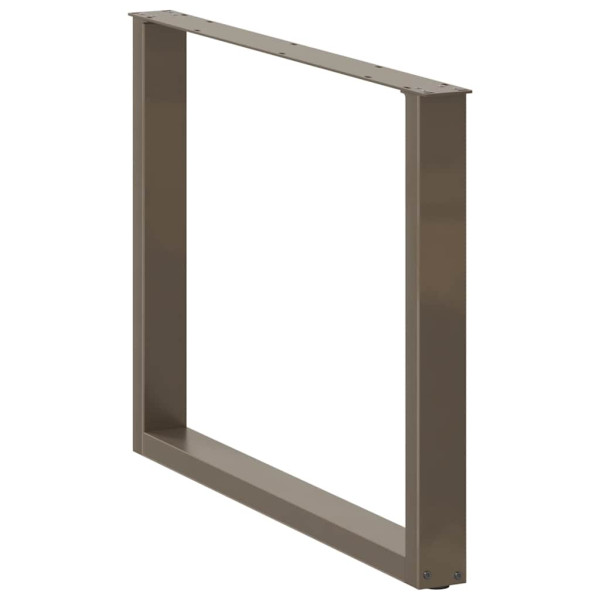 Patas mesa comedor forma U 3uds acero natural 100x(72-73) cm M 4