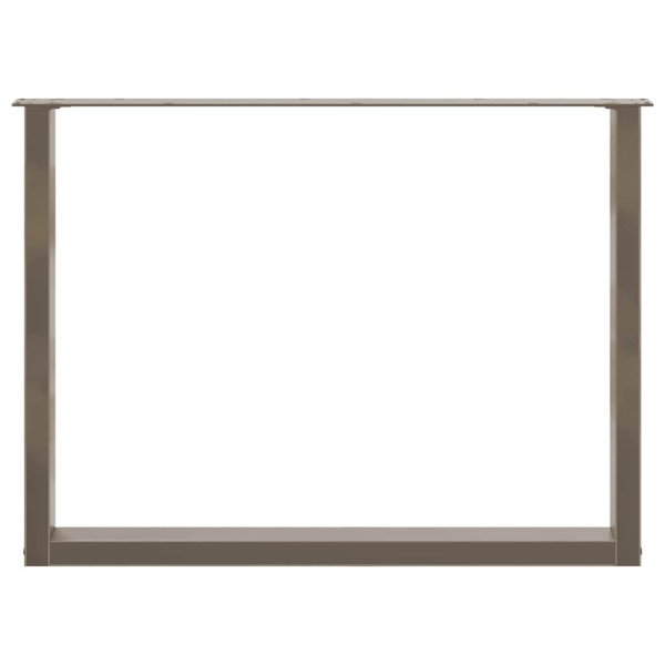 Patas mesa comedor forma U 3uds acero natural 100x(72-73) cm M 5