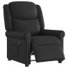 Sillón reclinable eléctrico cuero sintético negro brillante 1