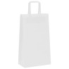 Bolsas de papel kraft con asas 250 uds blanca 21x11x36 cm 4