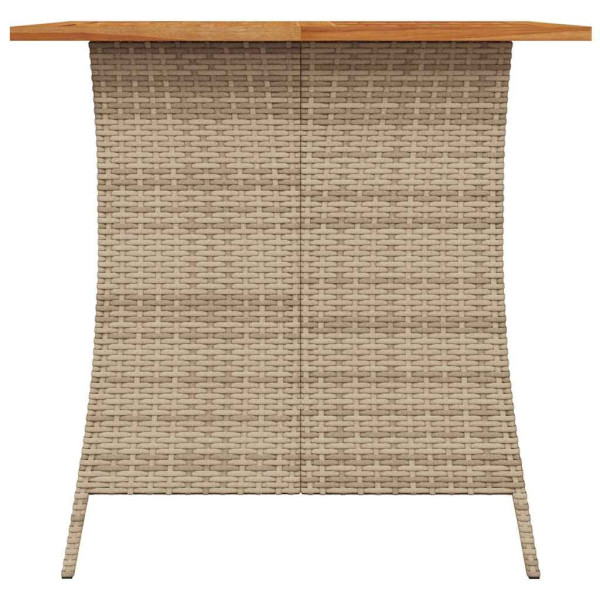 Set comedor de jardín 5 pzas con cojines ratán sintético beige M 4