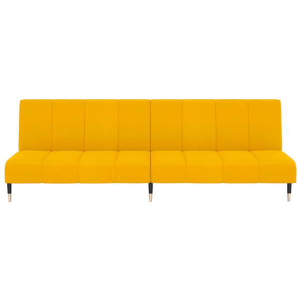 Sofá-cama de 2 lugares veludo amarelo M 5
