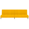 Sofá-cama de 2 lugares veludo amarelo 5