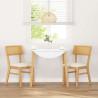 Sillas de comedor con cojines 2 uds madera maciza caucho 3