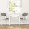 Sillas de comedor con cojines 2uds madera maciza blanco caucho 3