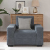 Sillón de terciopelo gris oscuro  59 cm 3