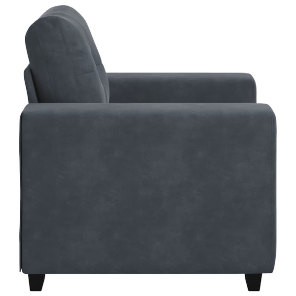 Sillón de terciopelo gris oscuro  59 cm M 5