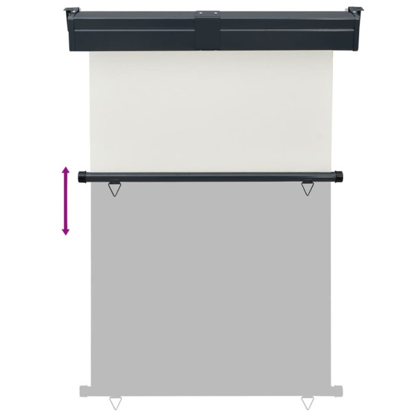 Toldo lateral de balcón color crema 125x250 cm M 5