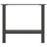Pés para mesa de centro antracite 2 peças 60x(42-43) cm aço 5