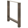 Pés para mesa de jantar em aço natural. 2 peças. 80x (72-73) cm. aço 4