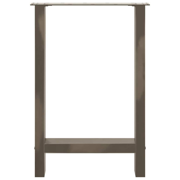 Pés para mesa de jantar em aço natural. 2 peças. 50x(72-73) cm. aço M 5