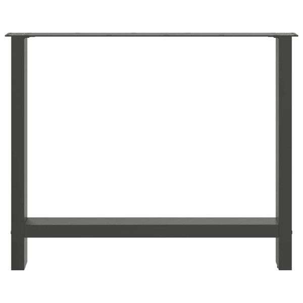 Patas de mesa de centro antracita 2 uds 100x(72-73) cm acero M 5