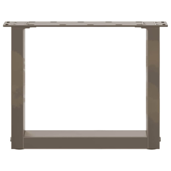 Pés para mesa de centro em formato de U. 2 peças. aço natural. 40x(30-31) cm. aço M 5