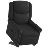 Sillón reclinable vertical de cuero sintético negro brillante 1