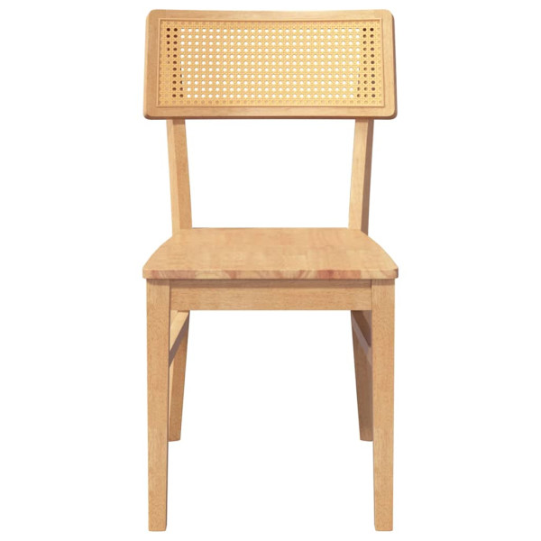 Sillas de comedor 2 unidades madera maciza de caucho M 5