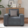 Sillón de terciopelo gris oscuro  59 cm 3