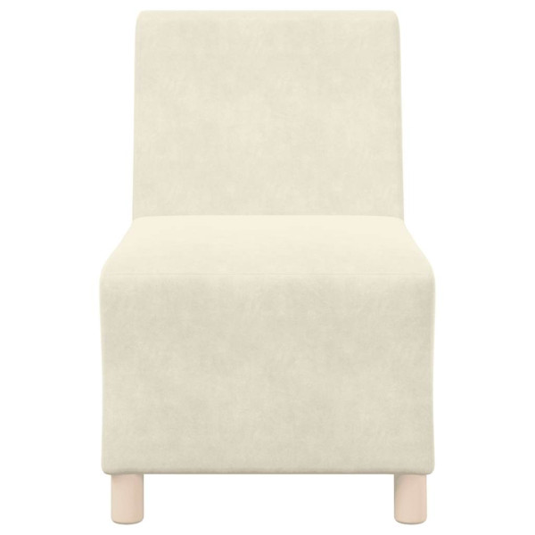 Sillón de terciopelo color crema 55 cm M 4