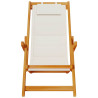Silla de playa plegable con reposabrazos gris claro 5