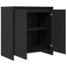 Aparador de madera de roble negro 70x41x75 cm 5
