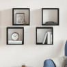 Estantes cúbicos de pared 4 uds roble negro 30x15x30 cm 1