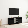 Mueble de TV con luces LED roble negro 120x30x50 cm 4