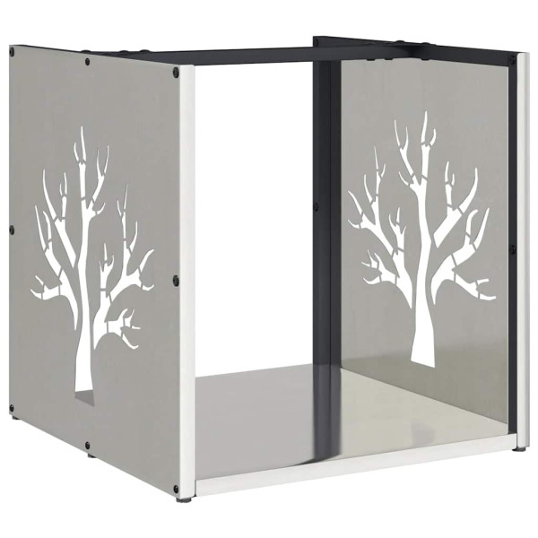 Leñero de acero inoxidable 40x40x40 cm M 2