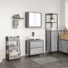 Set de muebles de baño 2 pzas madera contrachapada gris sonoma 1