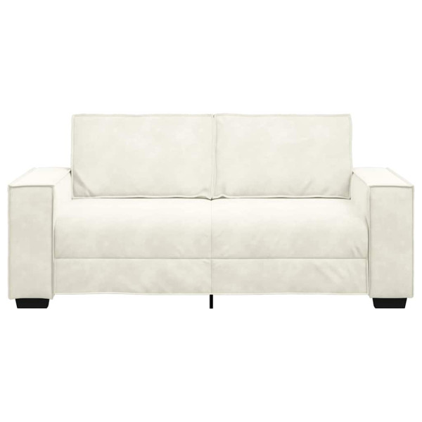 Sofá de 2 plazas terciopelo color crema 140 cm M 4