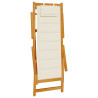Silla de playa plegable con reposabrazos crema 4