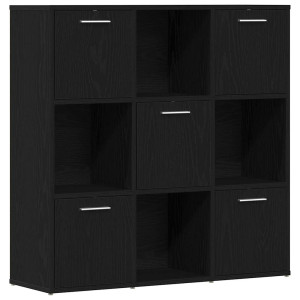 Librería de roble negro 90x28x90 cm Madera de ingeniería H