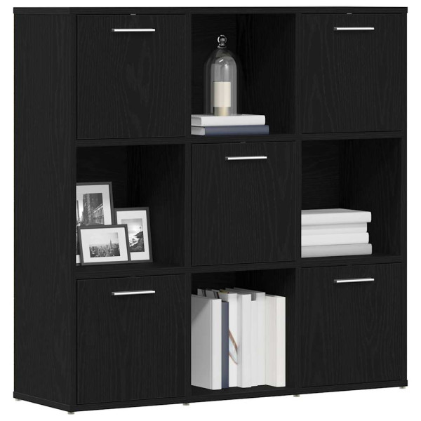 Librería de roble negro 90x28x90 cm Madera de ingeniería M 4