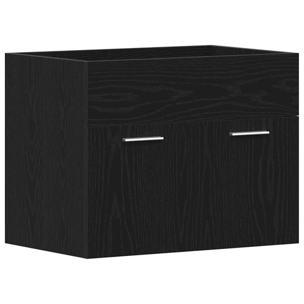 Mueble de baño para lavabo de roble negro 60x38.5x46 cm M 2